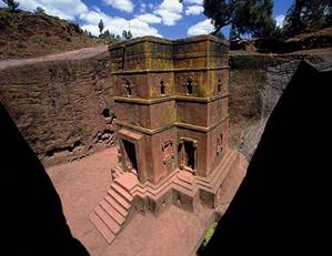 Rock-hewn church in Lalibela, Ethiopia